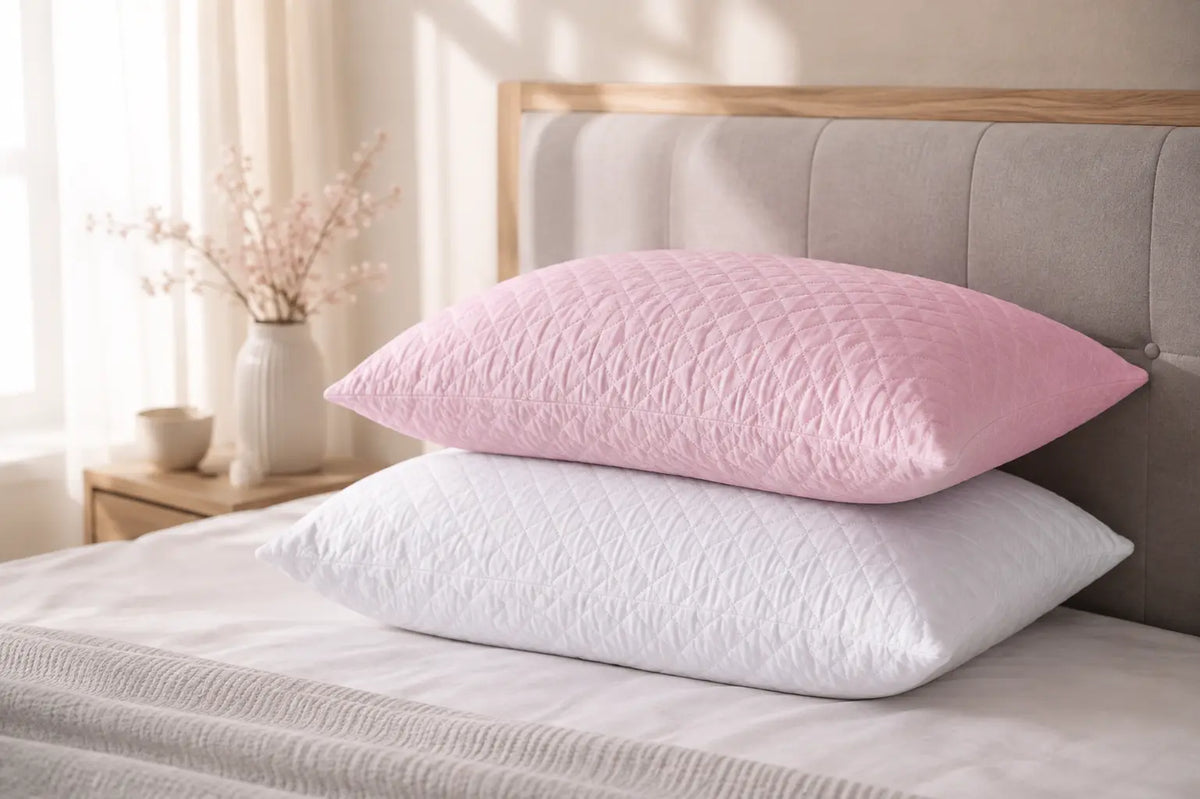 Soft plump pillows on a neatly made bed - best pillow guide