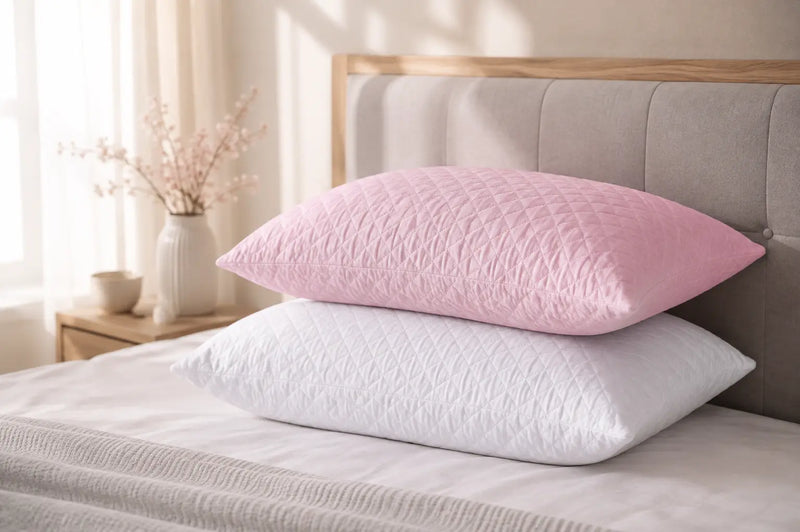 Soft plump pillows on a neatly made bed - best pillow guide