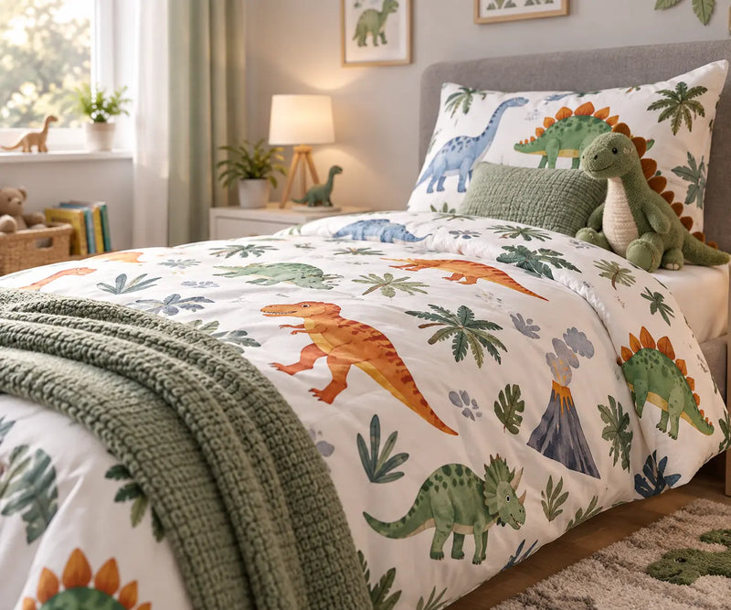 dinosaur bedding for kids by snug city UK 