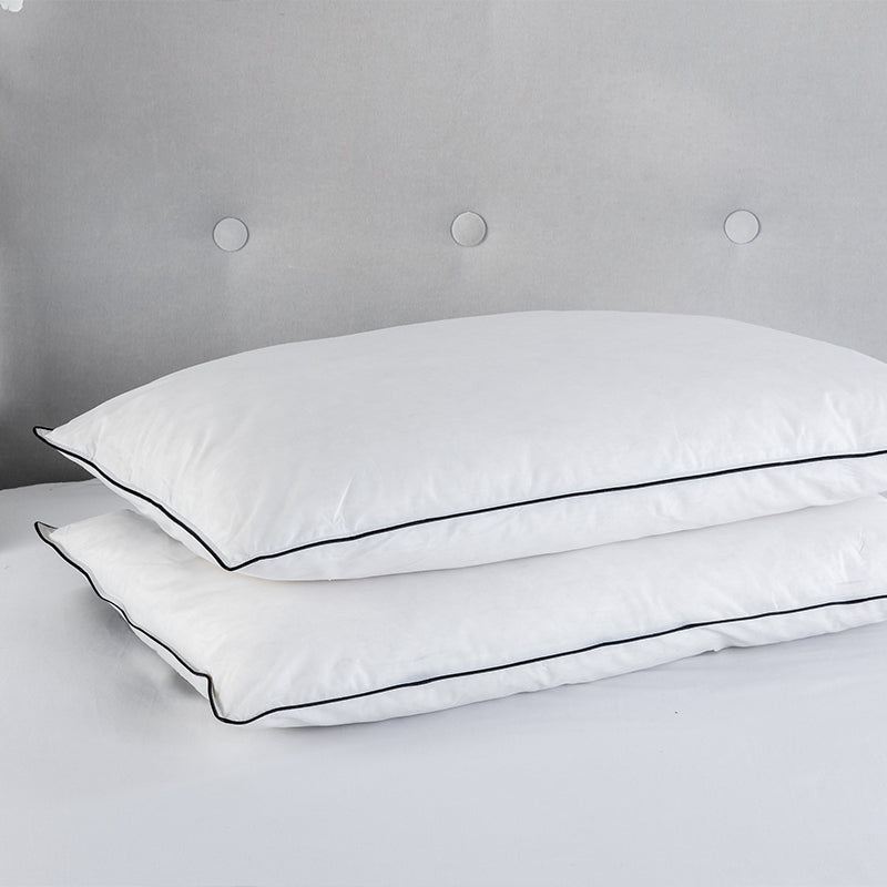 100% Duck Feather Pillow Pair Standard King Size - Snug City UK