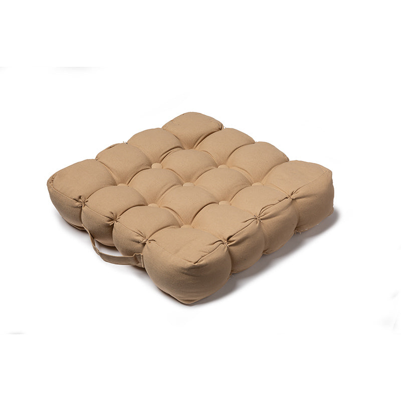 Quilted 9 Button Seat Pad Cushion Booster 100% Cotton Cover 45cm Square