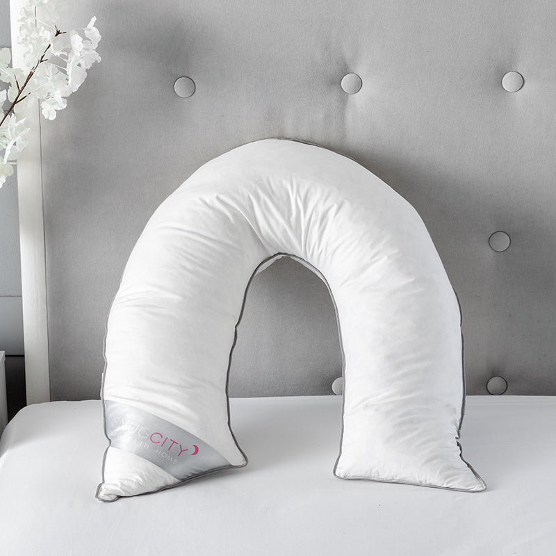 V Shape Duck Feather - Pregnancy Pillow