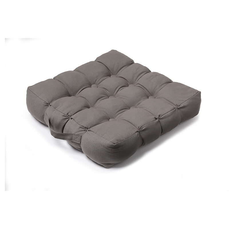 Quilted 9 Button Seat Pad Cushion Booster 100% Cotton Cover 45cm Square