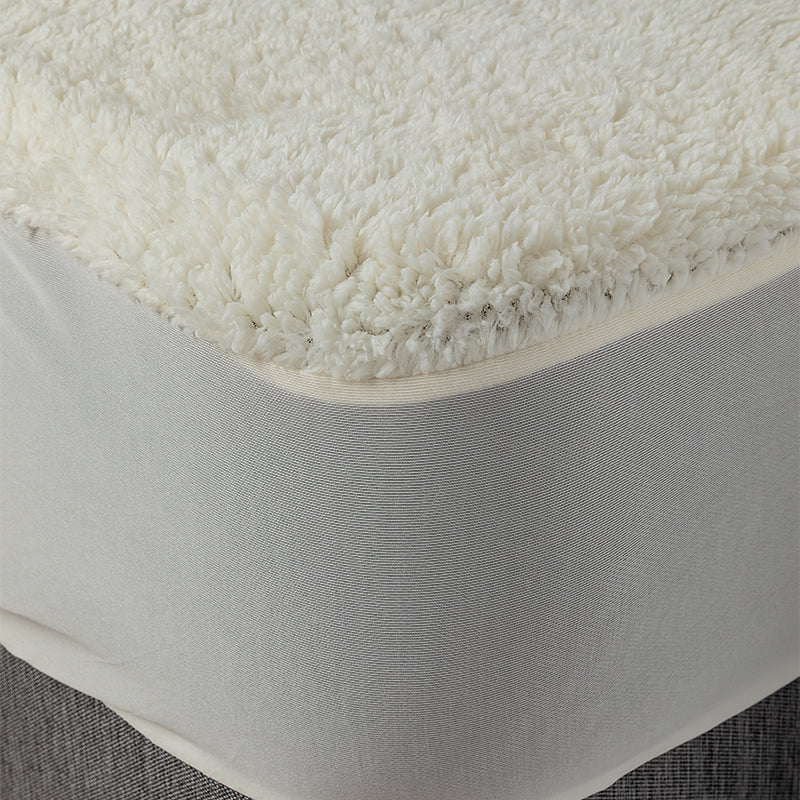 Super Soft Teddy Fitted Mattress Protector Underblanket Fitted Sheet Cover