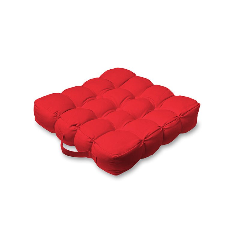 Quilted 9 Button Seat Pad Cushion Booster 100% Cotton Cover 45cm Square