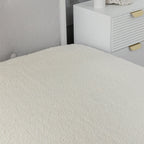 Super Soft Teddy Fitted Mattress Protector Underblanket Fitted Sheet Cover