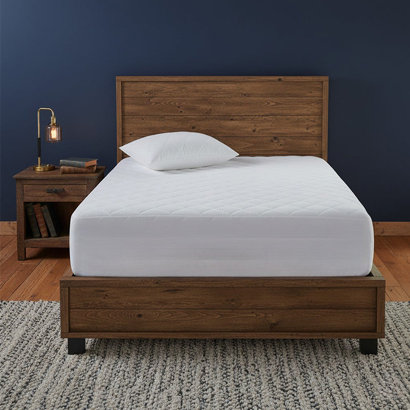 200TC Luxury Cotton Quilted Mattress Protector Breathable Soft Mattress Cover