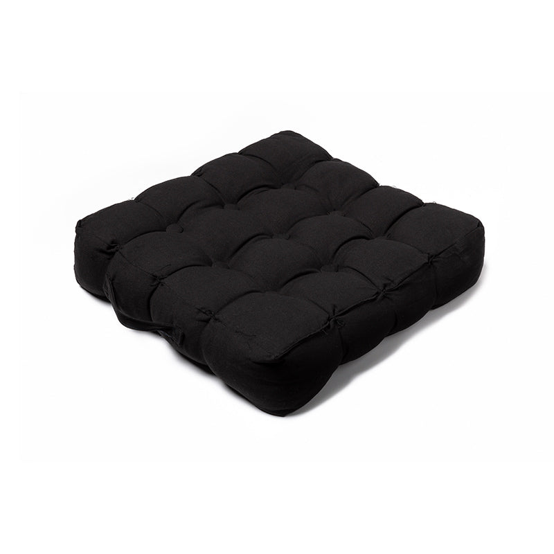 Quilted 9 Button Seat Pad Cushion Booster 100% Cotton Cover 45cm Square