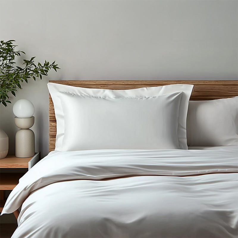 Luxury 400TC Sateen Cotton Oxford Pillowcase Pair Hotel Quality