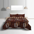 Duvet Cover And Pillowcase Set Geometric Square Design Polycotton Bed Linen