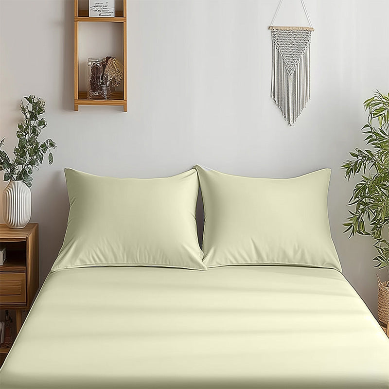 Luxury 400TC Sateen Cotton Housewife Pillowcase Pair Hotel Quality Envelope Closing
