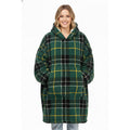 Unisex Tartan Check Fleece Hoodie Soft Warm Stylish Winter Loungewear