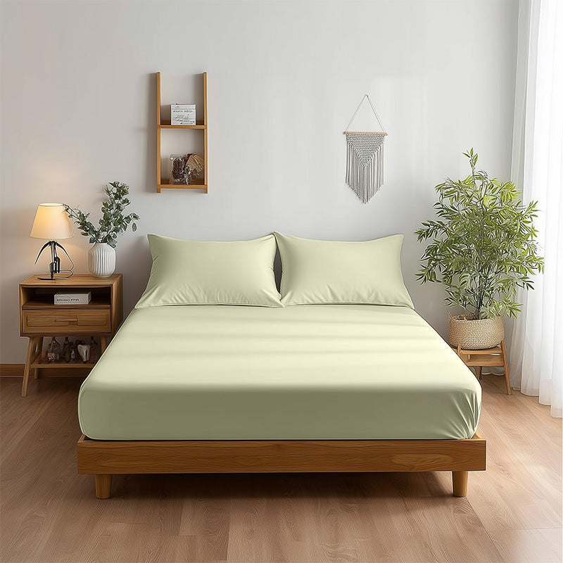 Luxury 400TC Sateen Soft Touch Hotel Quality Fitted Sheet Bed Linen 40cm Extra Deep Skirt