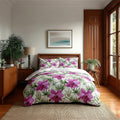 Duvet Cover And Pillowcase Set Lily Flower Design Bed Linen
