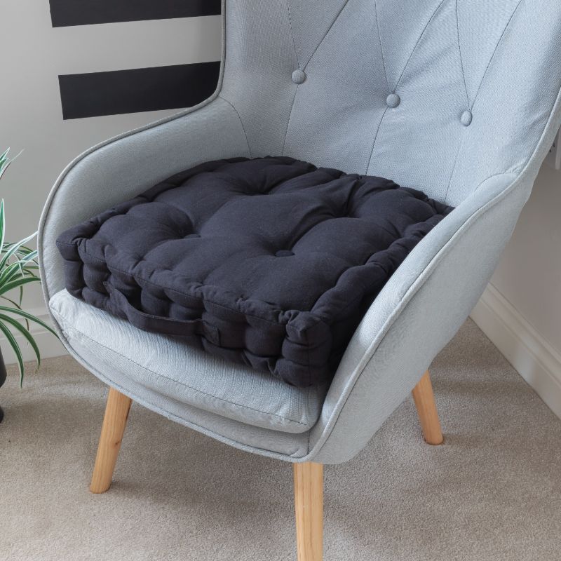 Seat Pad Cushion Booster 100% Cotton Cover 45cm Square