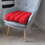 Quilted 9 Button Seat Pad Cushion Booster 100% Cotton Cover 45cm Square