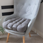 Quilted 9 Button Seat Pad Cushion Booster 100% Cotton Cover 45cm Square