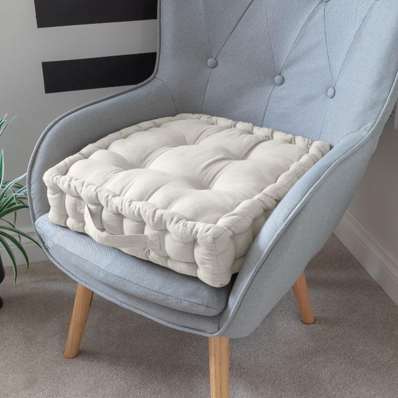 Seat Pad Cushion Booster 100% Cotton Cover 45cm Square