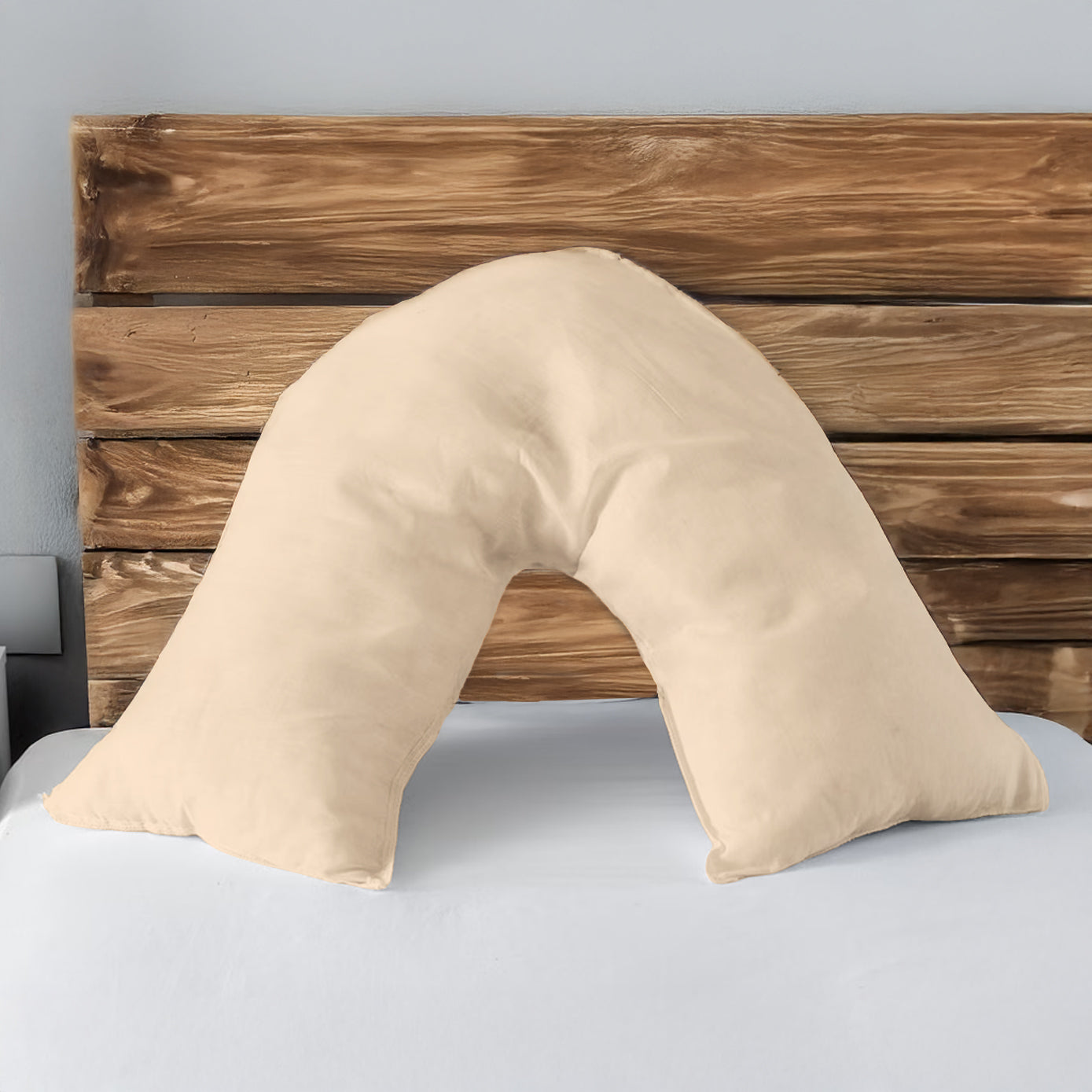 Microfibre Soft Touch V Shape Plain Dyed Pillowcase