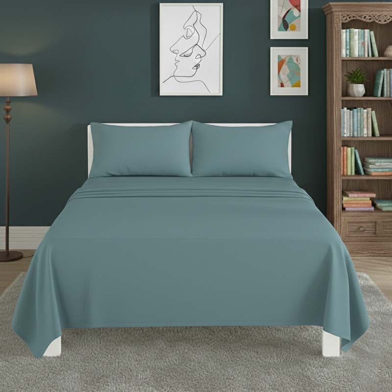 Easy Care Flat Bed Sheet Polycotton Durable Low Maintenance Bedding
