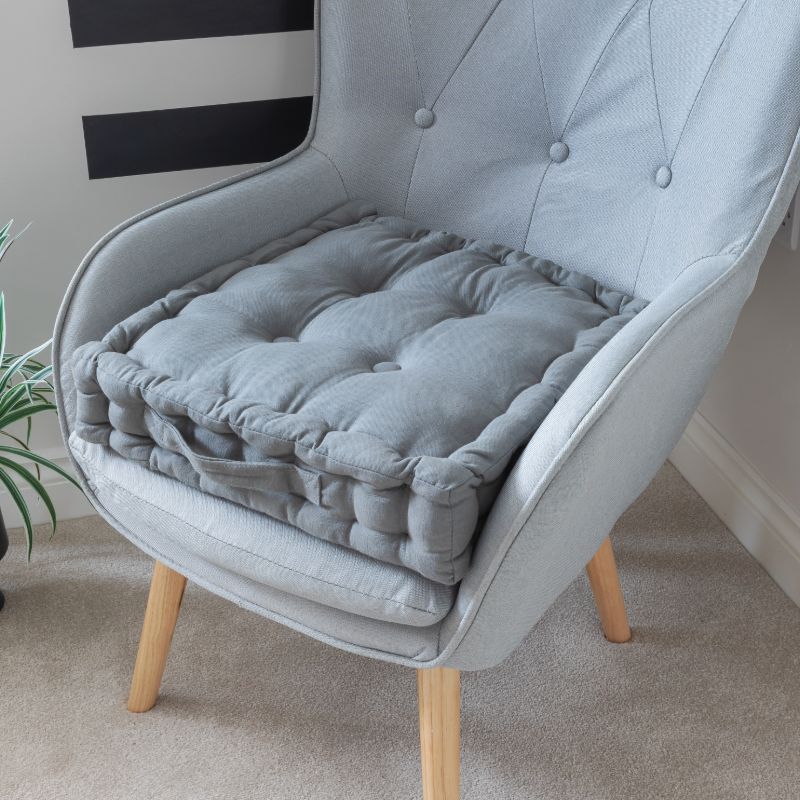 Seat Pad Cushion Booster 100% Cotton Cover 45cm Square