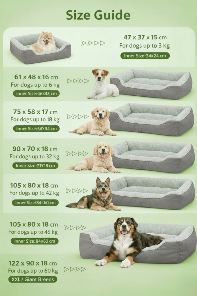 Plush Waterproof Sofa Dog Cat Bed Basket Soft Fleece Pet Bed 6 Sizes