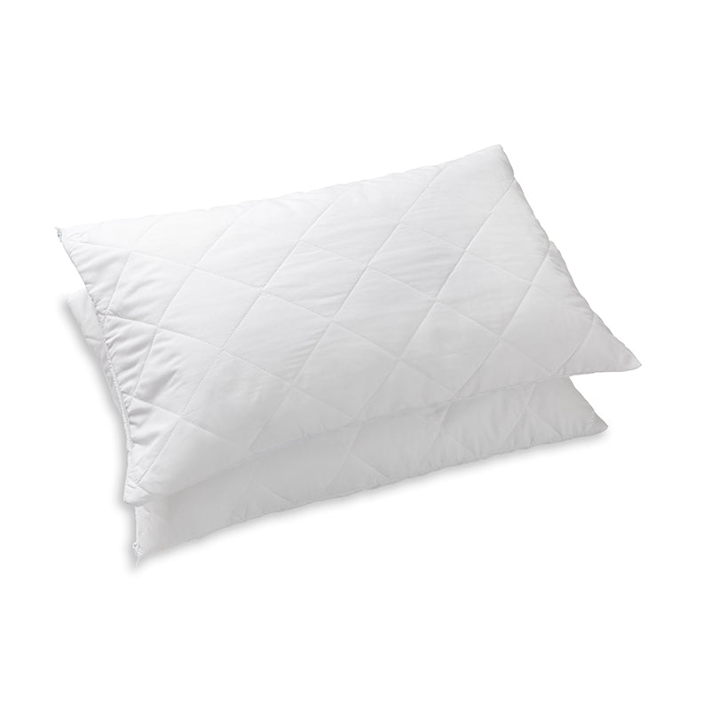 Soft Touch Quilted Waterproof Pillow Protector Pair Zippered Closing
