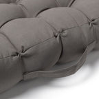 Quilted 9 Button Seat Pad Cushion Booster 100% Cotton Cover 45cm Square