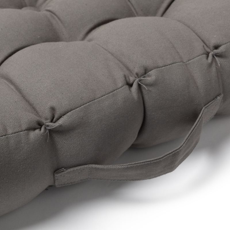Quilted 9 Button Seat Pad Cushion Booster 100% Cotton Cover 45cm Square
