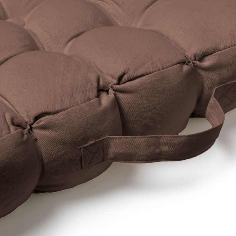 Quilted 9 Button Seat Pad Cushion Booster 100% Cotton Cover 45cm Square