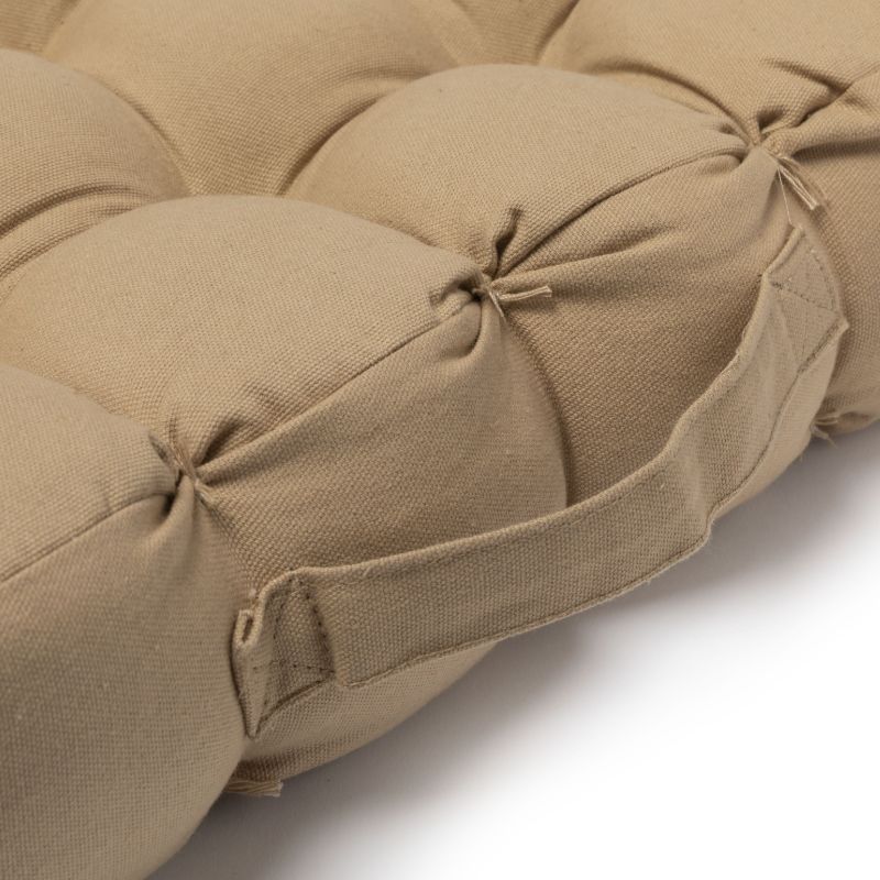 Quilted 9 Button Seat Pad Cushion Booster 100% Cotton Cover 45cm Square