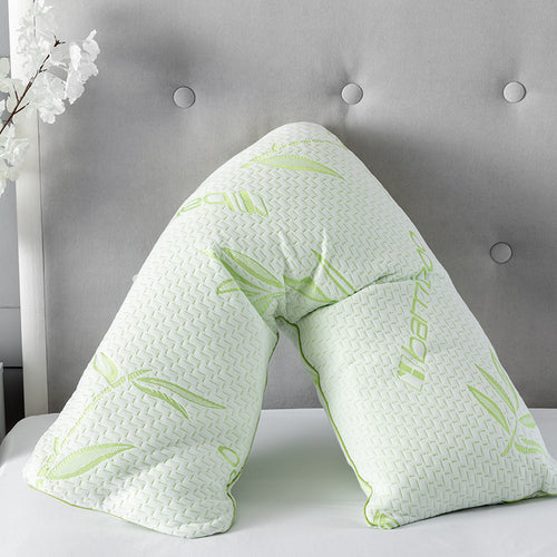 Bamboo Memory Foam Pregnancy V Shape Pillow