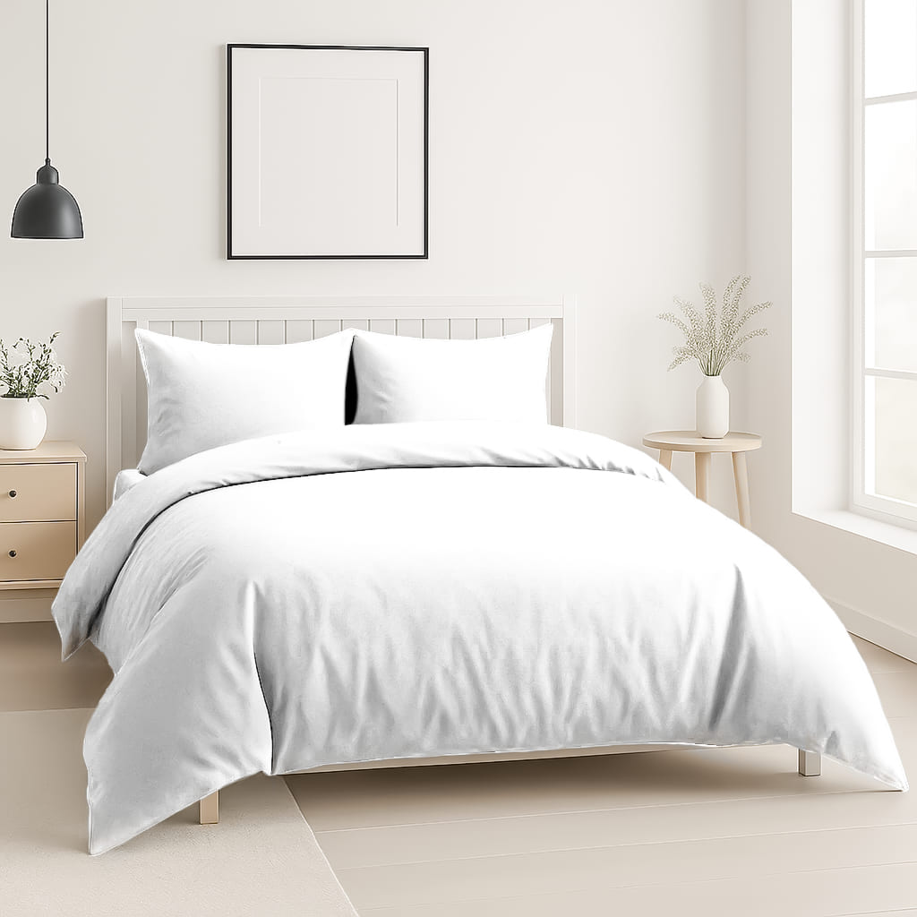 Luxury 200TC Duvet Cover And Pillowcases Set Bed Linen