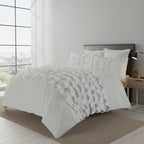 Ruffle Border Duvet Cover Soft Elegant Bedding Set with Pillowcases