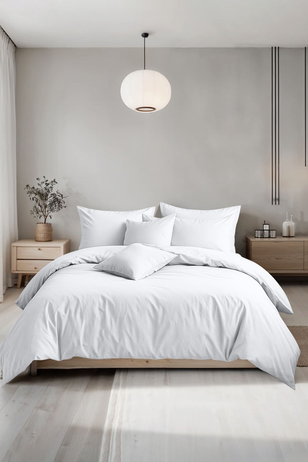 Plain Dyed Easy Care Polycotton Duvet Cover And Pillowcases Set Bed Linen
