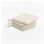 Waterproof Square Foam Seat Pad with Ties Pack of 4 Chair Cushion Seating