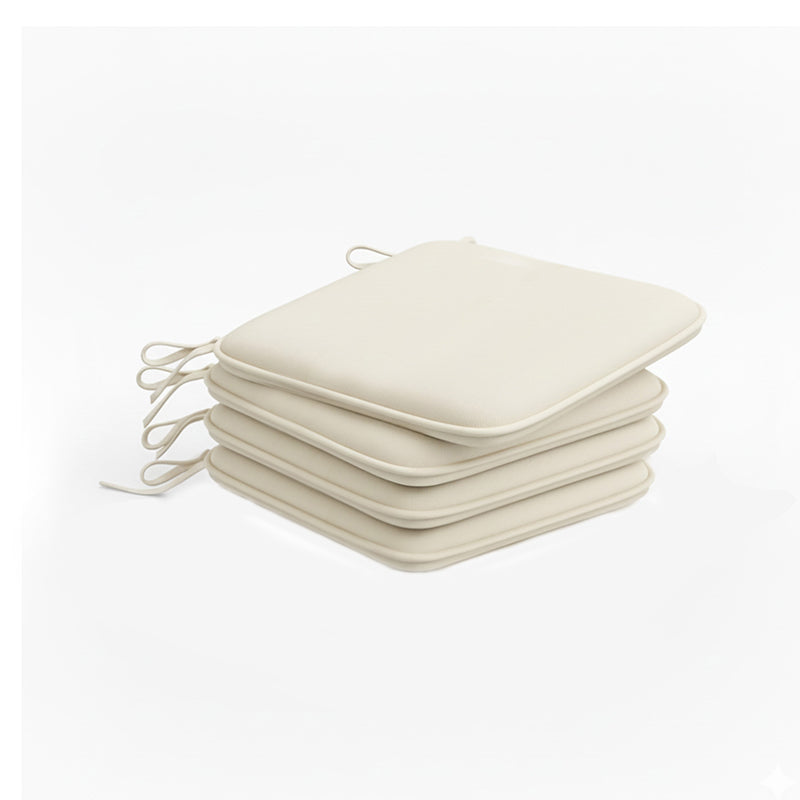 Waterproof Square Foam Seat Pad with Ties Pack of 4 Chair Cushion Seating