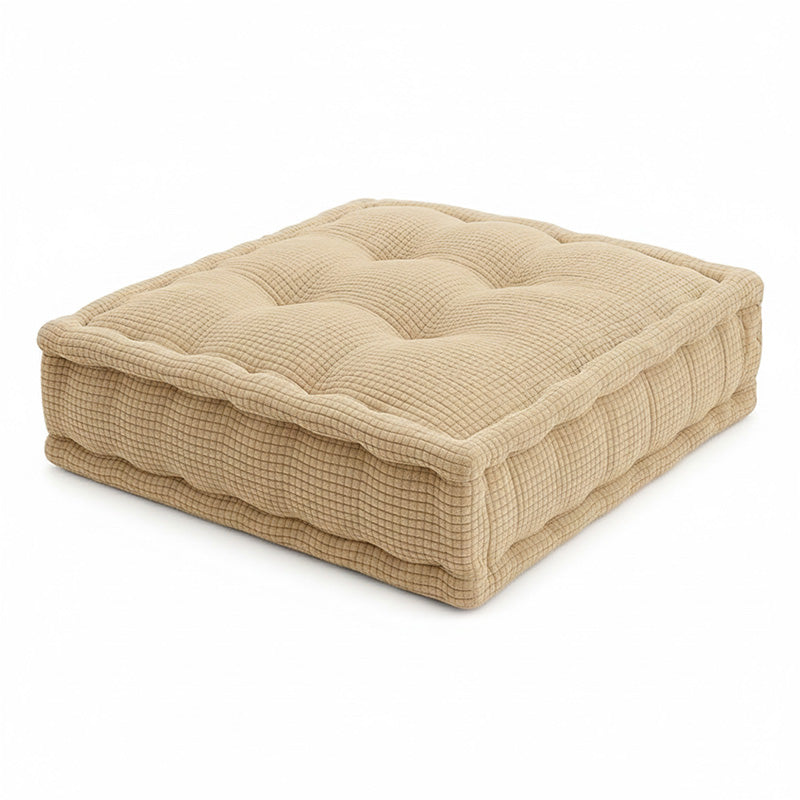 Teddy Fabric Square Booster Cushion Soft Seat Riser Pad for Dining Chair