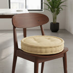 Teddy Fabric Round Booster Cushion Soft Seat Riser Pad for Dining Chair