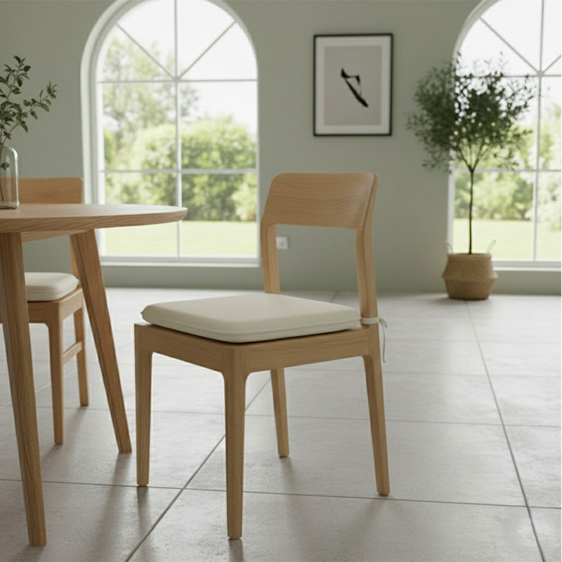 Waterproof Square Foam Seat Pad with Ties Pack of 4 Chair Cushion Seating