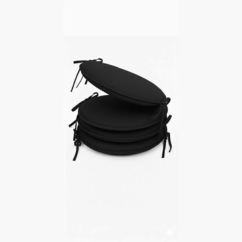 Waterproof Round Foam Seat Pad with Ties Pack of 4 Chair Cushion Seating
