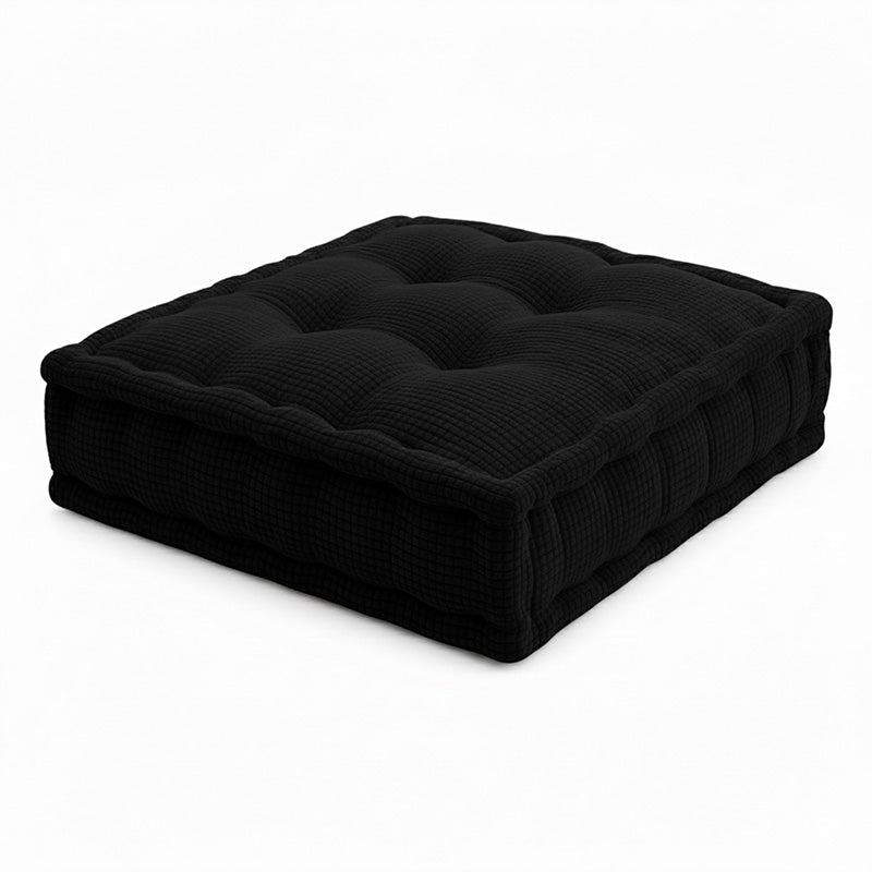 Teddy Fabric Square Booster Cushion Soft Seat Riser Pad for Dining Chair
