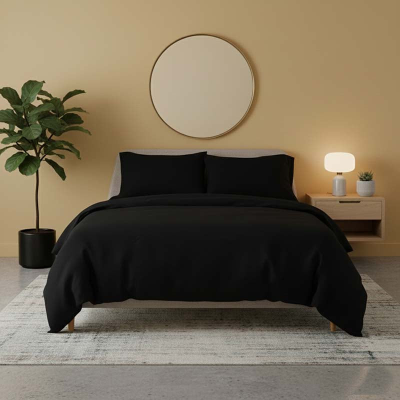 Flannelette Cotton Duvet Cover Set Soft Brushed Warm Bedding Set