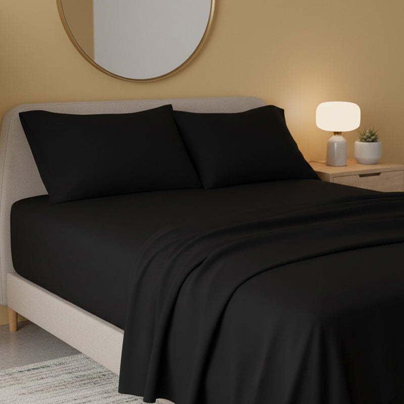 Flannelette Flat Sheet Soft Brushed Cotton Bedding for Warmth Comfort