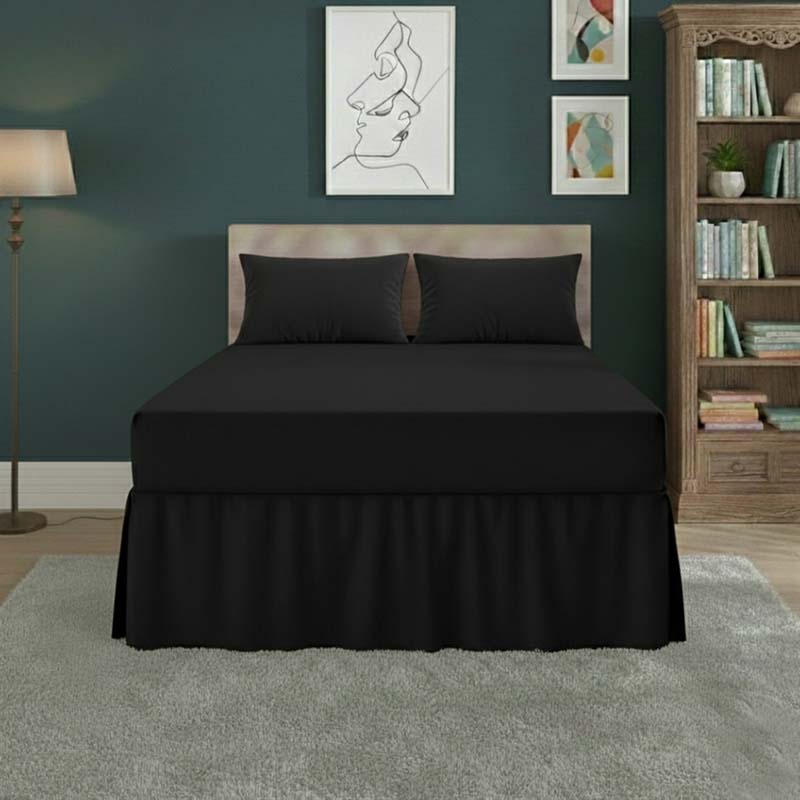 Fitted Valance Bed Sheet Polycotton Mattress Cover And Frill Easy Care