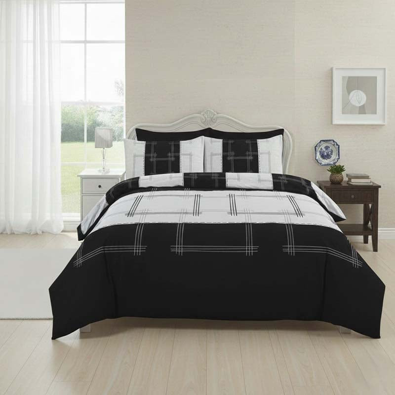 Patchwork Duvet Cover Set Vintage Style Bedding Matching Pillowcases