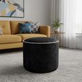 Luxury Velvet Large Round Bean Bag Ottoman Soft Plush Velvet Stool Pouffe