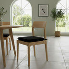 Waterproof Square Foam Seat Pad with Ties Pack of 4 Chair Cushion Seating