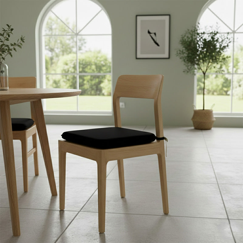 Waterproof Square Foam Seat Pad with Ties Pack of 4 Chair Cushion Seating