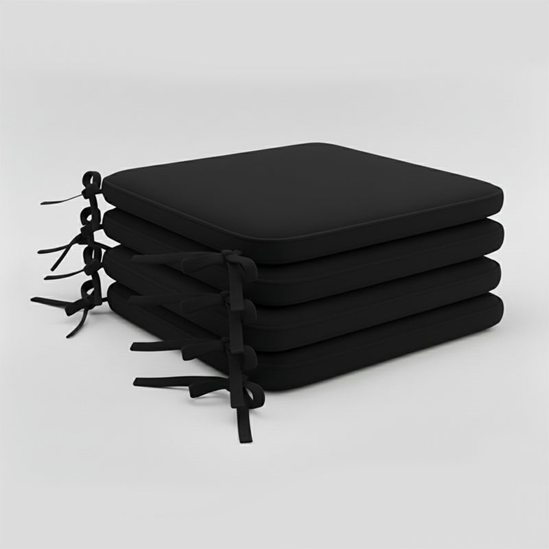 Foam Seat Pad with Ties Pack of 4 Comfortable Chair Cushion for Dining, Kitchen Garden Seating